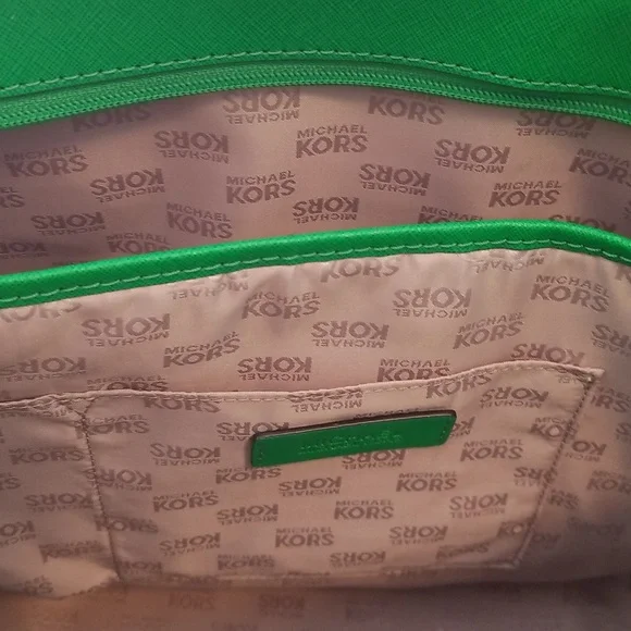 MICHAEL KORS Large MF TZ Tote Leather Palm GREEN - Picture 6 of 12